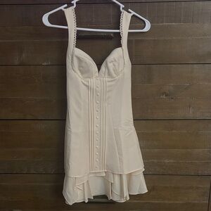Oh Polly Cream Mini Dress